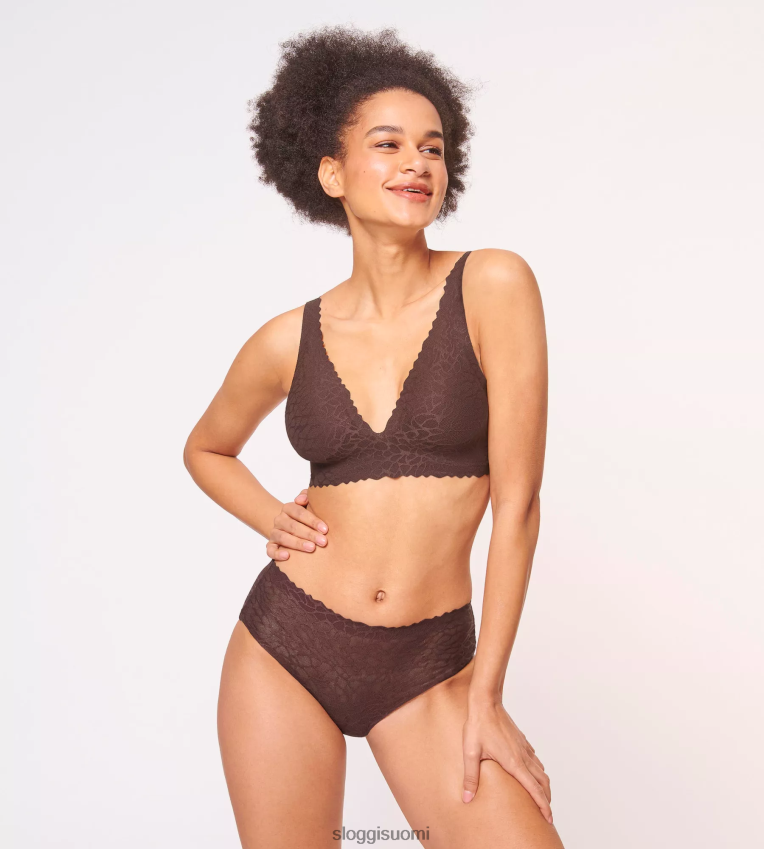 housut | sloggi nollatuntuiset pitsiset korkeavyötäröiset housut eebenpuun ruskea naiset 6662BV662