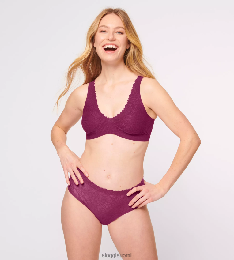 housut | sloggi nollatuntuiset pitsiset korkeavyötäröiset housut viiniä naiset 6662BV533