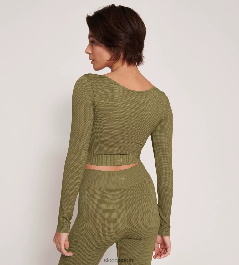 loungevaatteet | sloggi koskaan infused cbd pitkähihainen toppi martini oliivi naiset 6662BV461