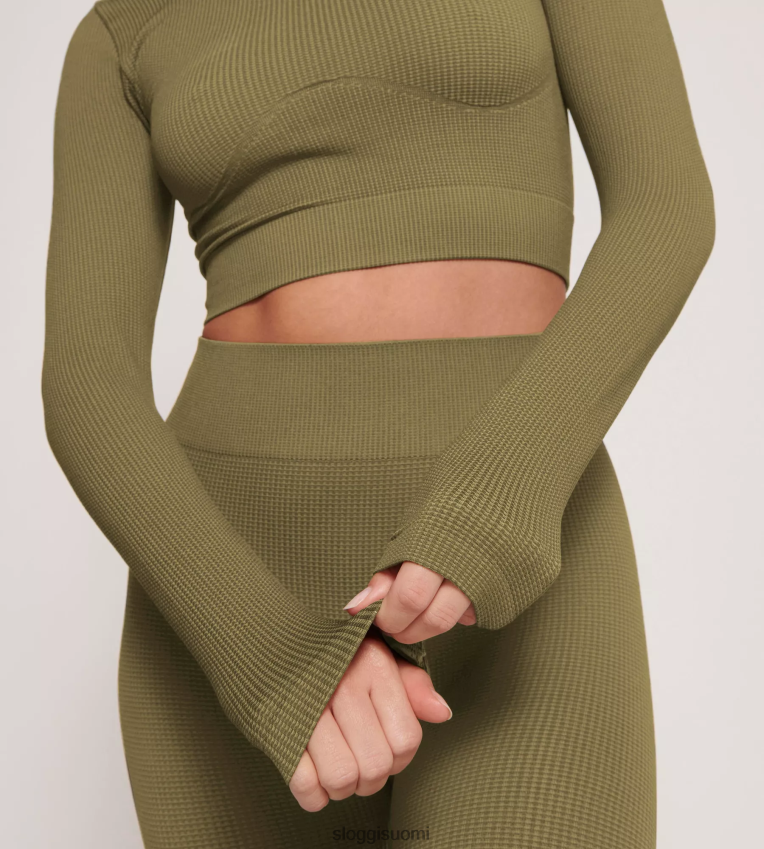 loungevaatteet | sloggi koskaan infused cbd pitkähihainen toppi martini oliivi naiset 6662BV461