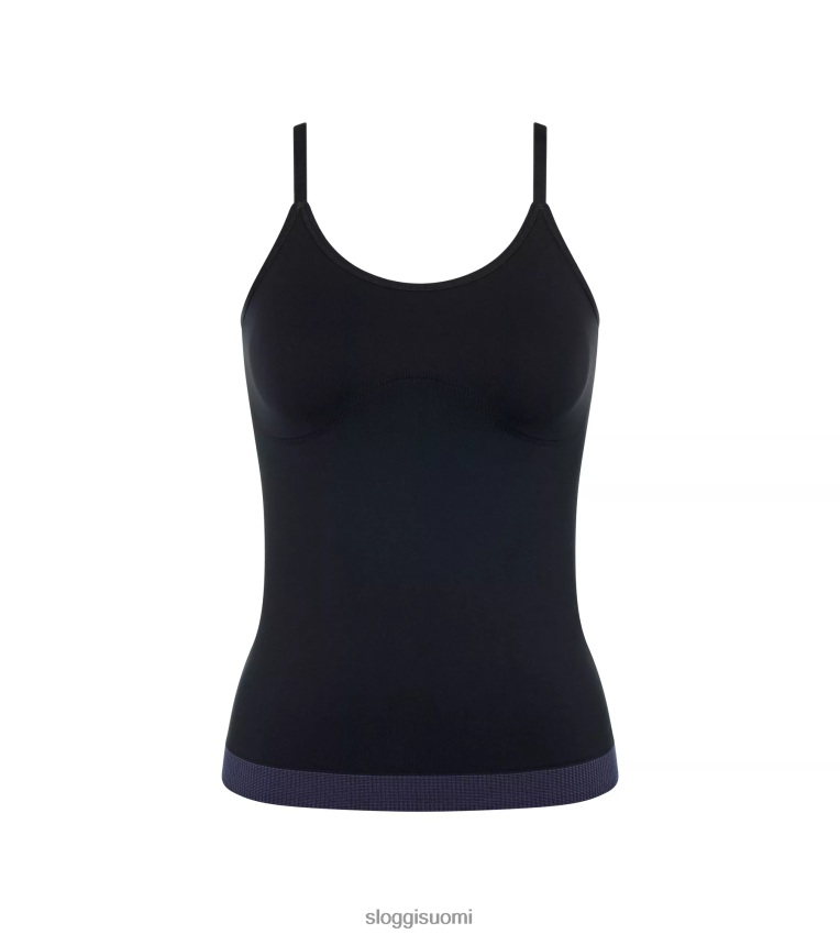 loungevaatteet | sloggi koskaan infusoitu aloe-toppi spagettihihnalla musta naiset 6662BV193