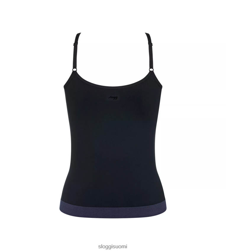 loungevaatteet | sloggi koskaan infusoitu aloe-toppi spagettihihnalla musta naiset 6662BV193