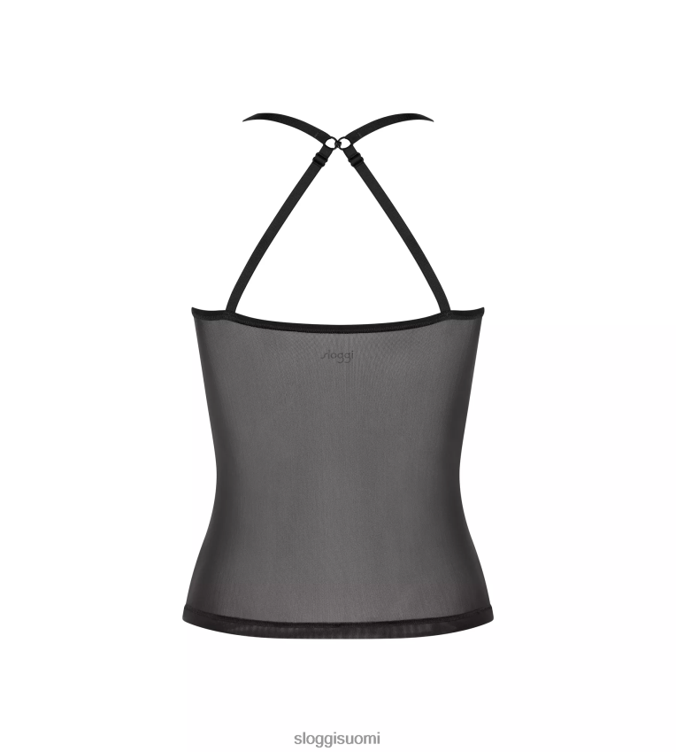 loungevaatteet | sloggi pehmeä adaptoitu toppi, jossa spagettiolkaimet musta naiset 6662BV289