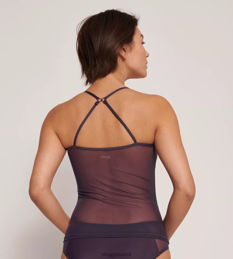 loungevaatteet | sloggi pehmeä adaptoitu toppi, jossa spagettiolkaimet mustikka naiset 6662BV438