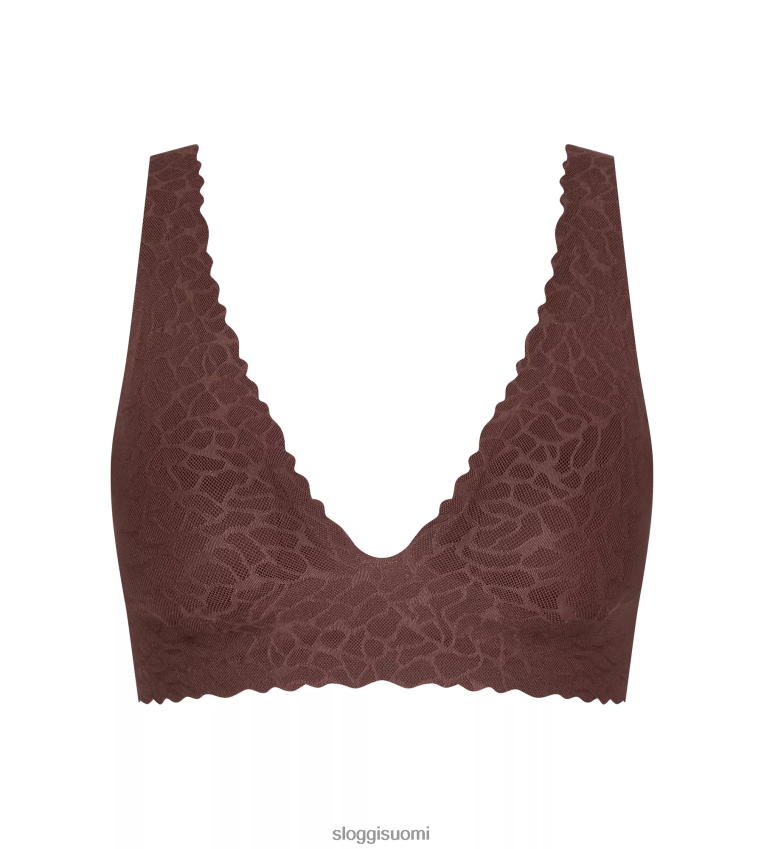 rintaliivit | sloggi nollatuntuinen pitsitoppi eebenpuun ruskea naiset 6662BV624