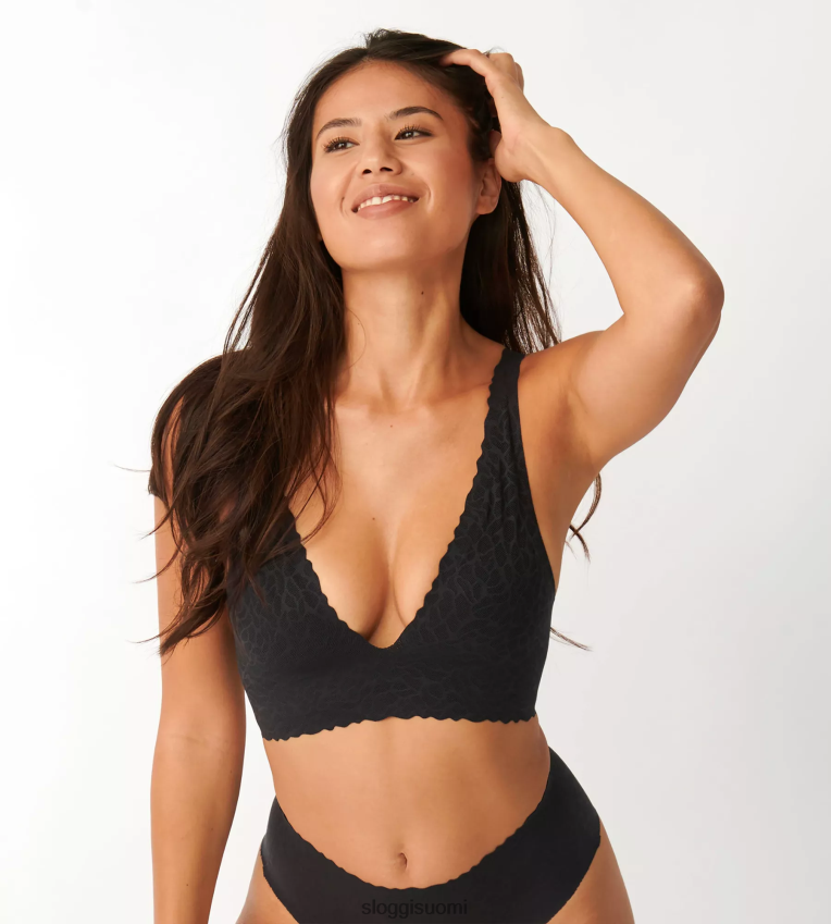 rintaliivit | sloggi nollatuntuinen pitsitoppi musta naiset 6662BV248
